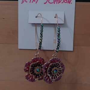 Betsey Johnson Multicolor Flower Earrings